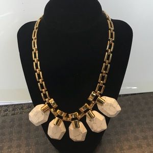 Gold and marble necklace